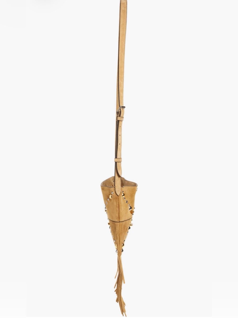 NWT Authentic Valentino Garavani Small Nellcôte Fringe Stud Suede Crossbody Bag - Picture 6 of 14